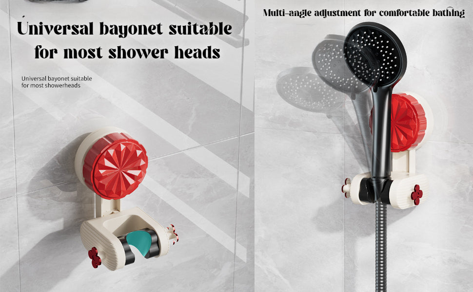 Adjustable Shower Head Holder | 360° Rotation, Suction Cup Mount – No Drilling, No Damage