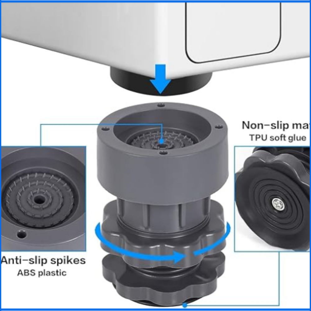 Heavy-Duty Anti-Vibration Pads for Washing Machine & Refrigerator (Set of 4)