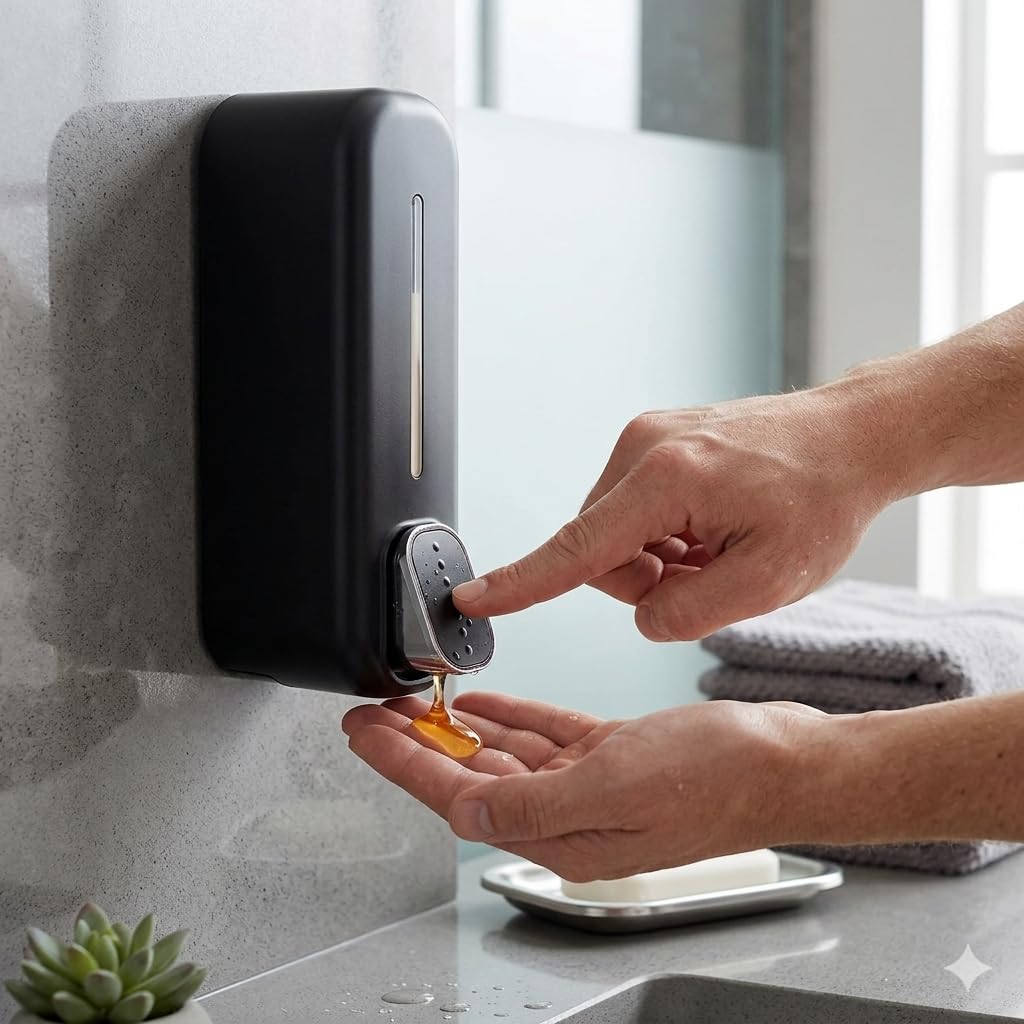 Wall-Mounted Soap Dispenser -400ml Refillable Liquid Dispenser