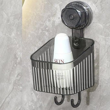 No-Drill Wall-Mounted Bathroom Organizer | Covered Storage Box for Toothbrush, Comb, Razors & More (Set of 2)