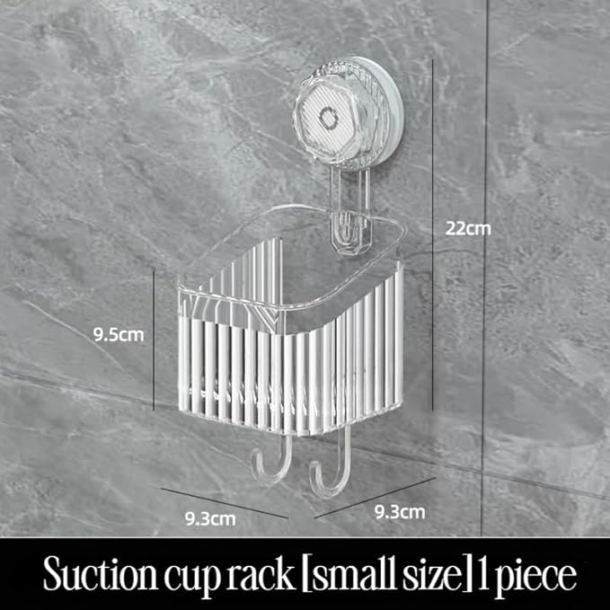 No-Drill Wall-Mounted Bathroom Organizer | Covered Storage Box for Toothbrush, Comb, Razors & More (Set of 2)