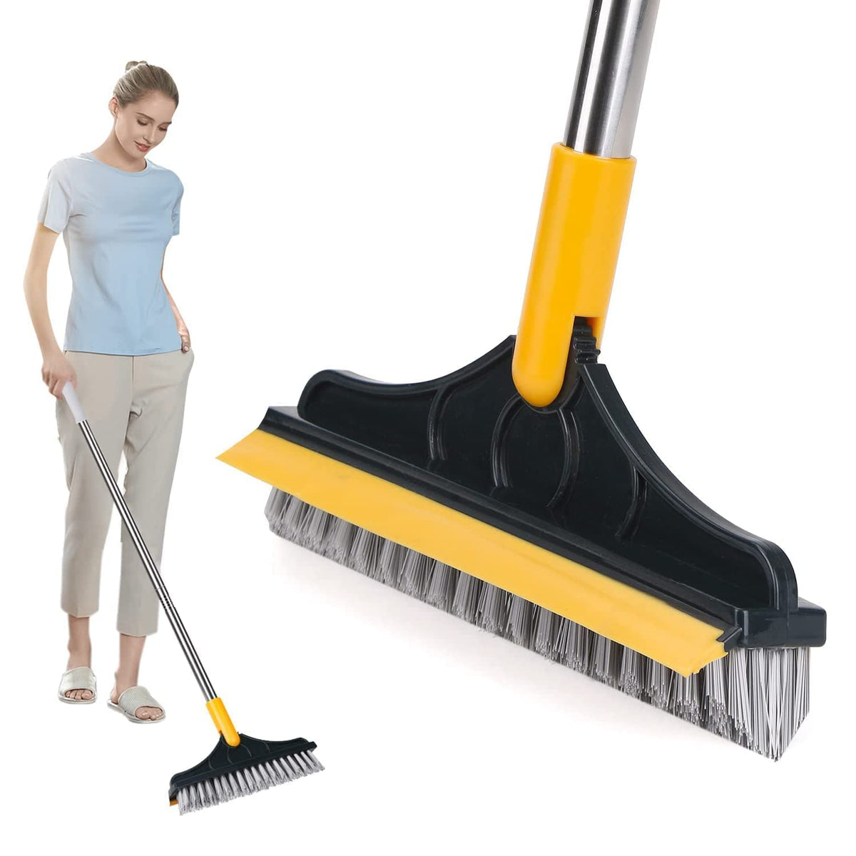 2-in-1 Bathroom Cleaning Brush + Silicone Floor Wiper – BUY 1 GET 1 FREE