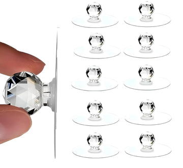 Self Adhesive Wall Hooks  Diamond Shape Acrylic Crystal Hooks