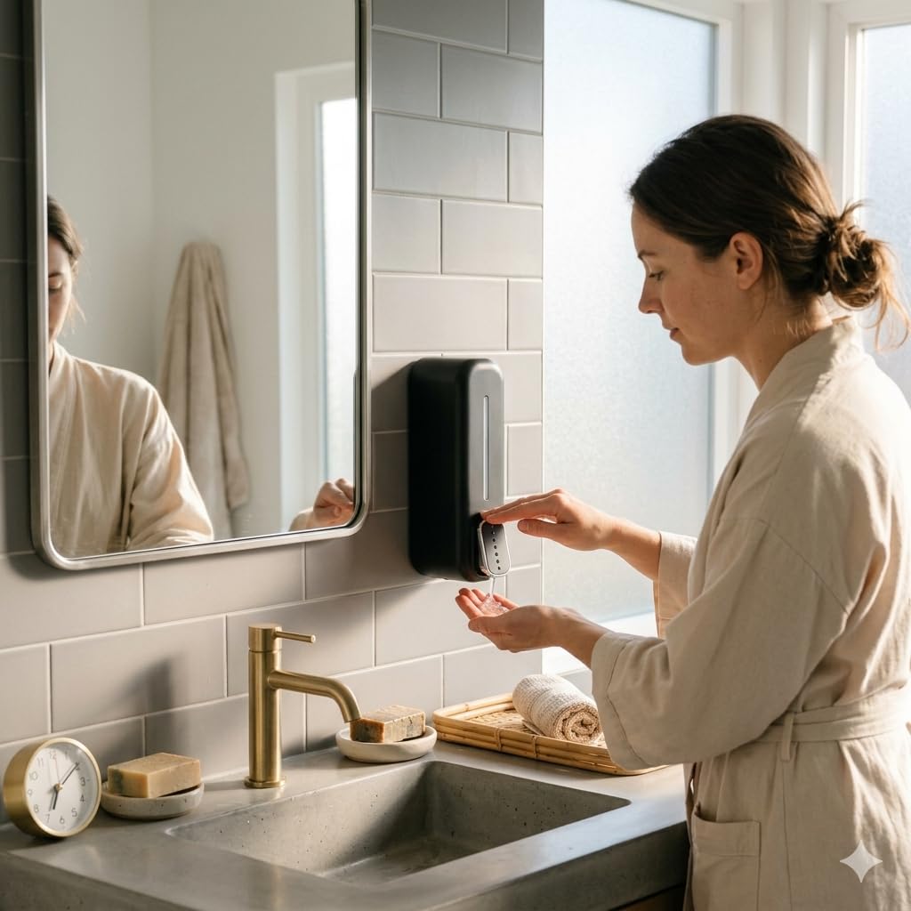 Wall-Mounted Soap Dispenser -400ml Refillable Liquid Dispenser