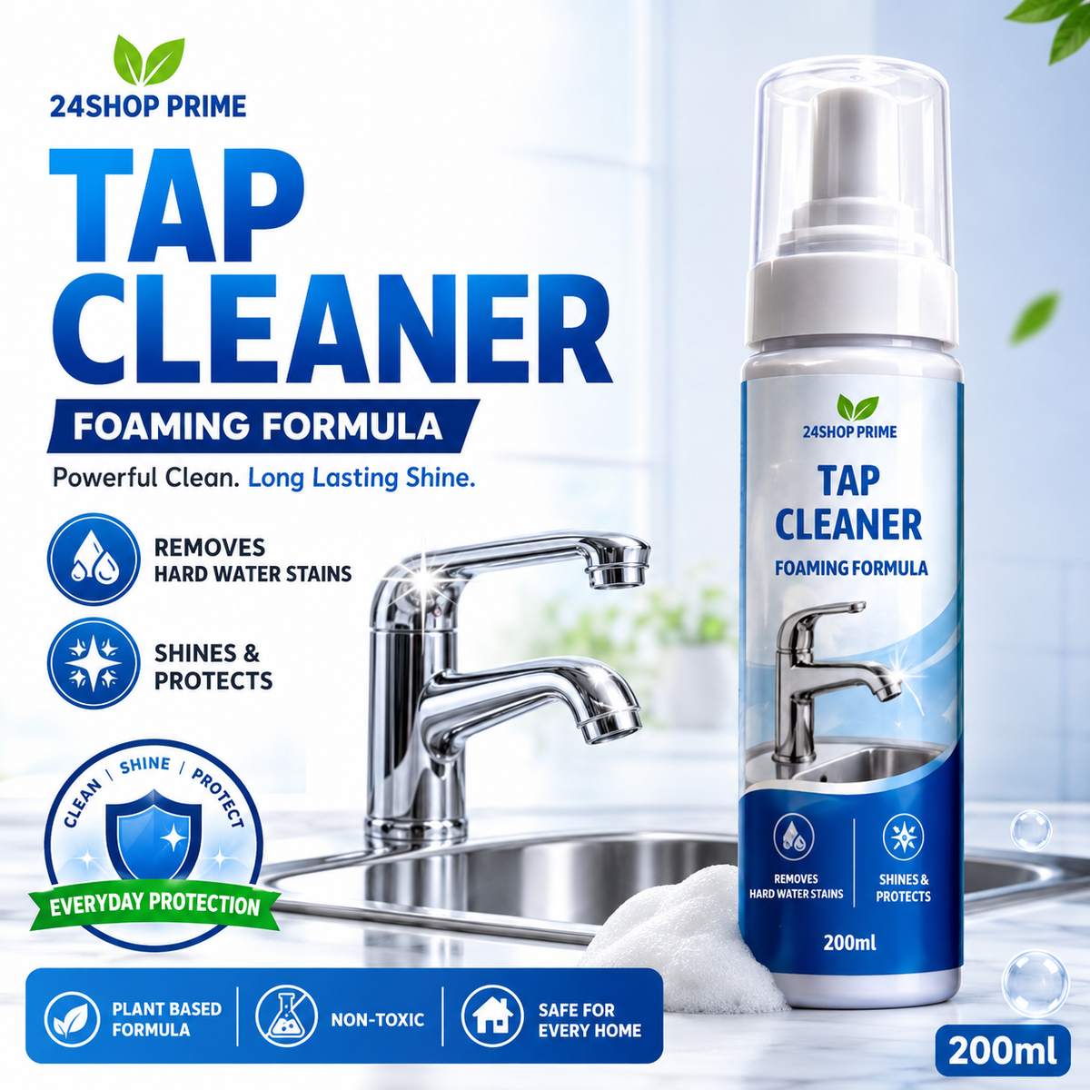 3-Pack Tap Cleaner, Kitchen Cleaner &amp; Toilet Cleaner Combo