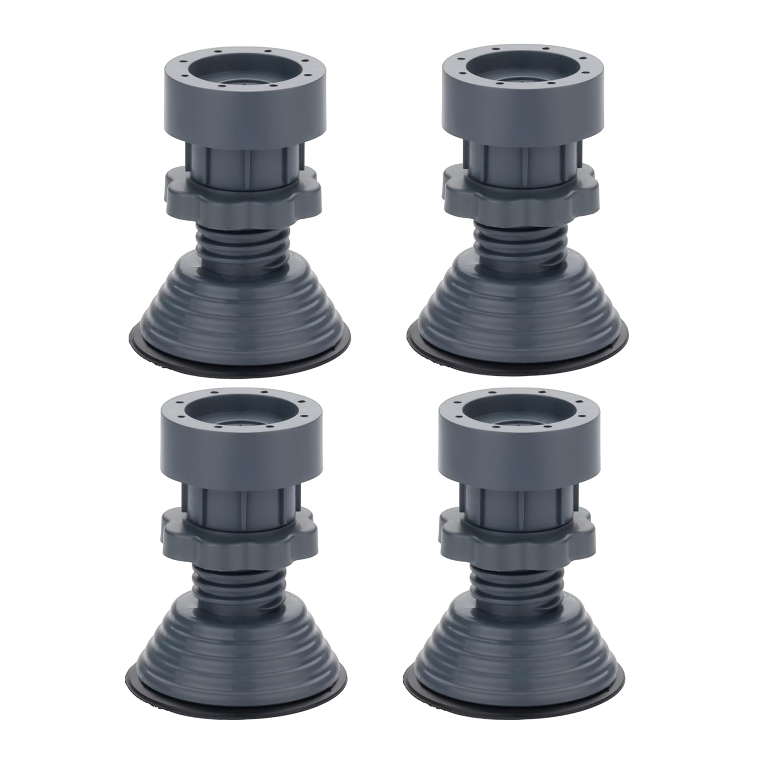 Washing Machine Vibration Pads, Floor Trays, Refrigerator Stand, Washing Machine Stand,Height Adjustment Feet for Refrigerators with Anti-Slip Rubber (4 Pcs Set)