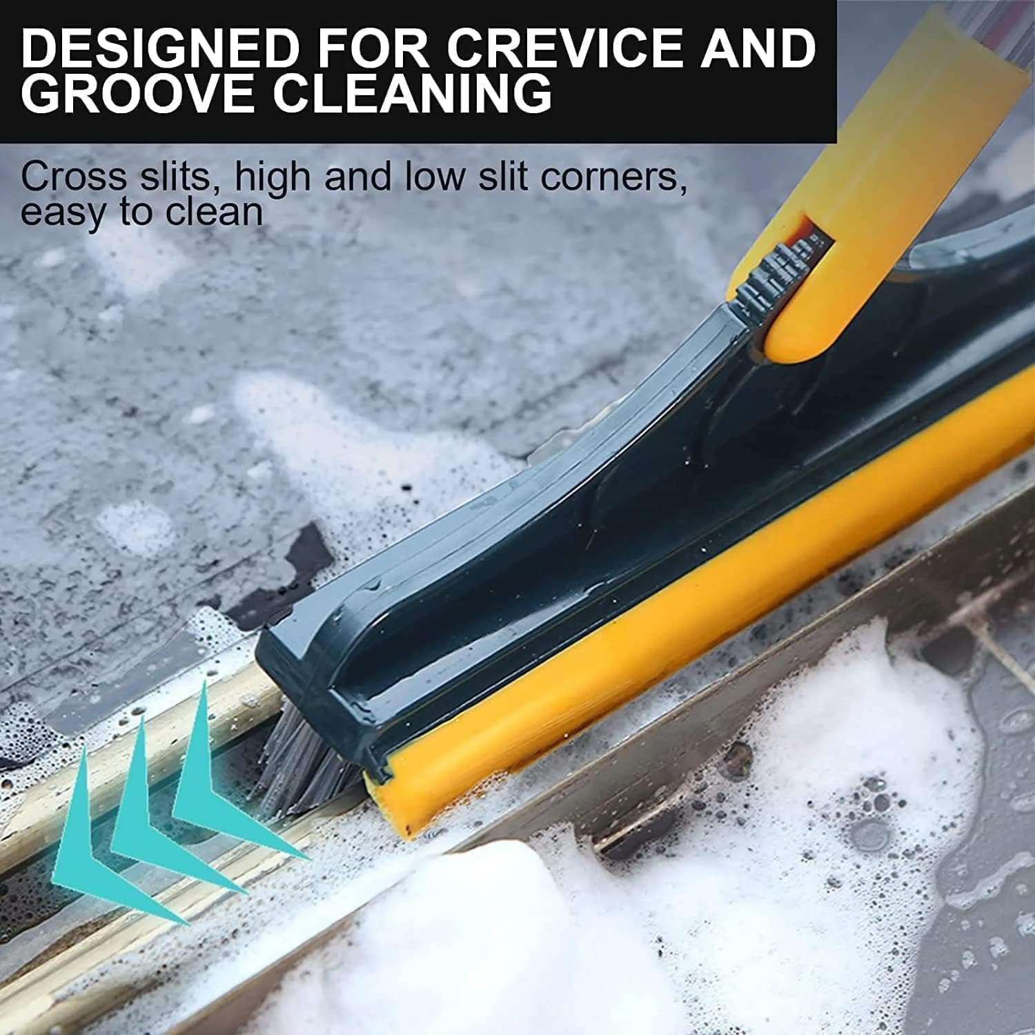2-in-1 Bathroom Cleaning Brush with Wiper