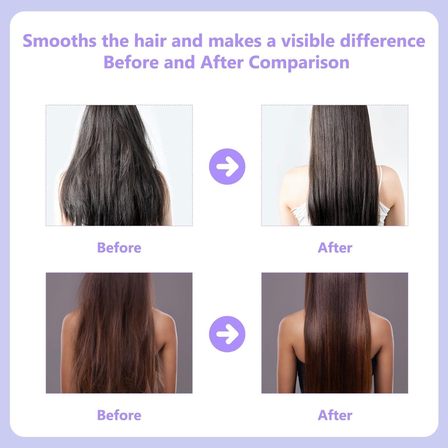 Wireless Hair Straightening Brush | Rechargeable Cordless Hair Straightener Comb
