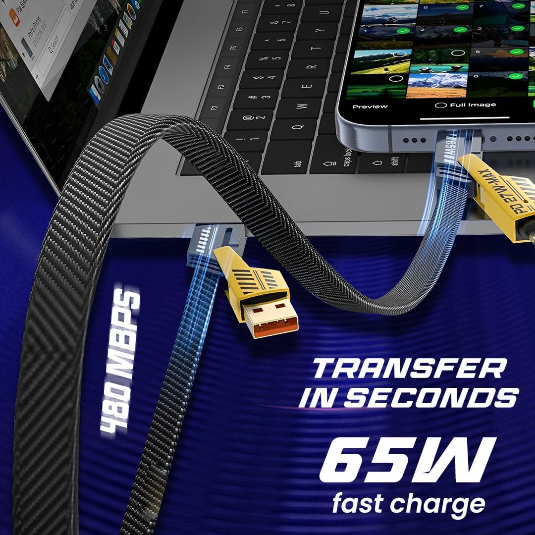4-in-1 Ultra Fast Charging Cable | Data Cable for Phone, Tablet & Laptop