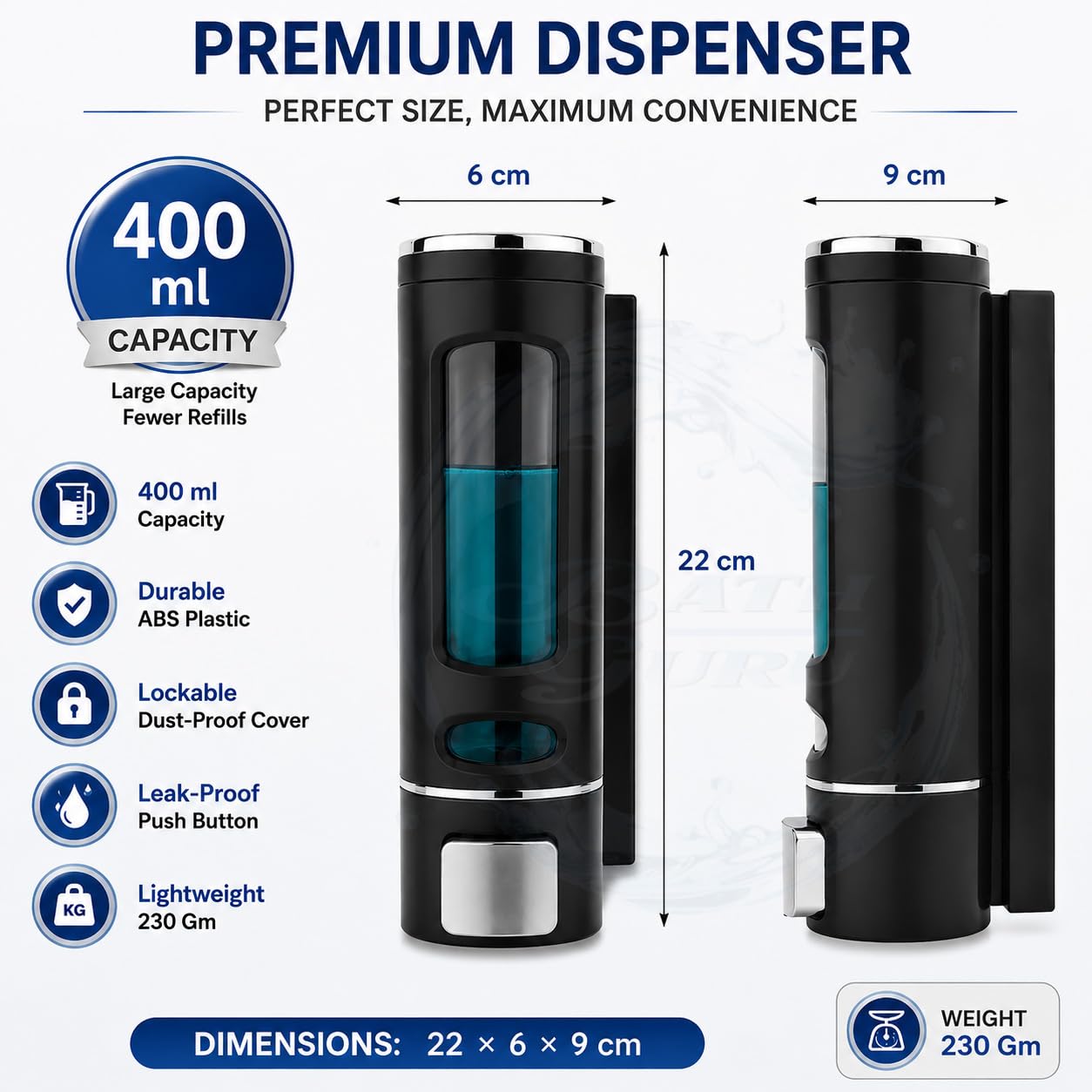 Wall Mounted Soap Dispenser Pack of 2