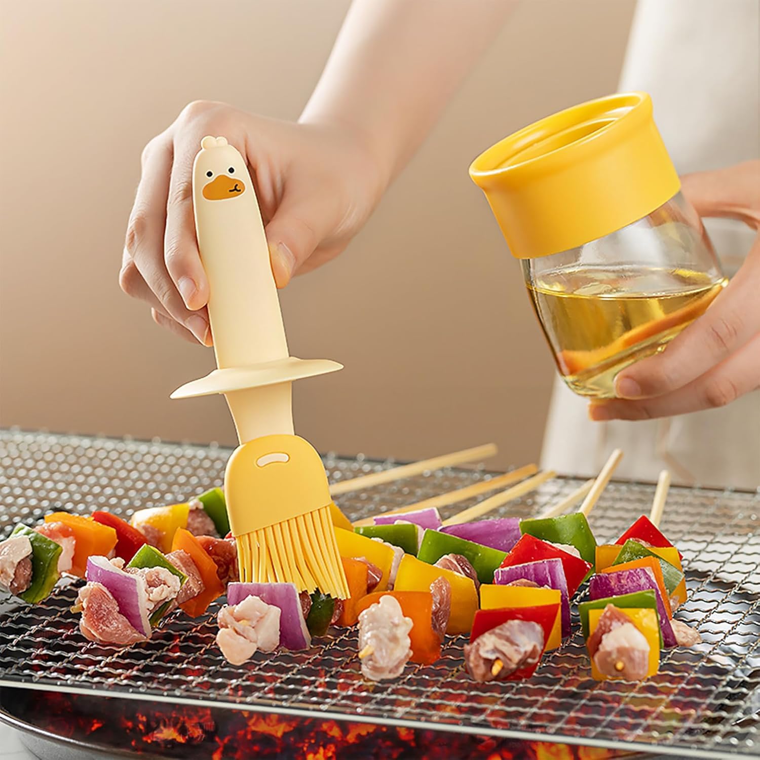 Oil Bottle with Silicone Brush
