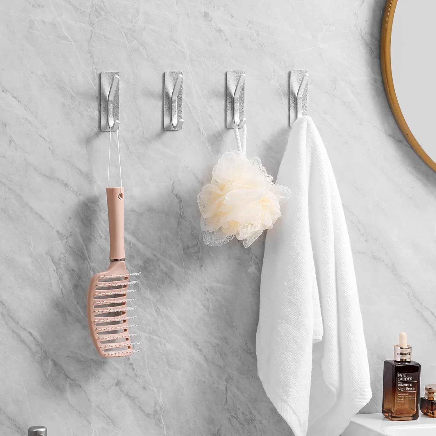 Heavy Duty Adhesive Wall Hooks – Self-Adhesive, Waterproof & Rustproof | Set of 10