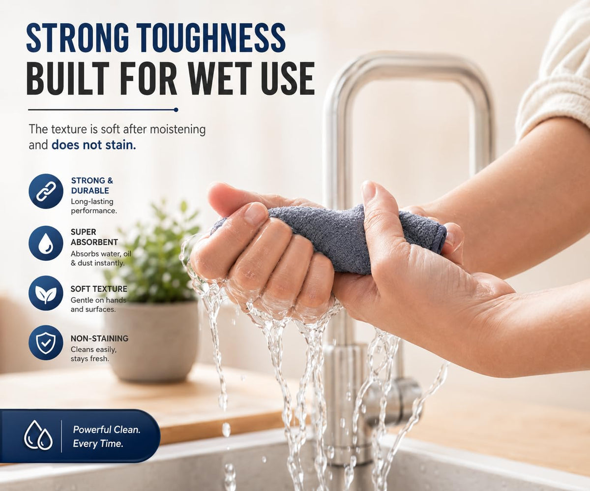 Microfiber Cleaning Cloth Roll, 20Pcs