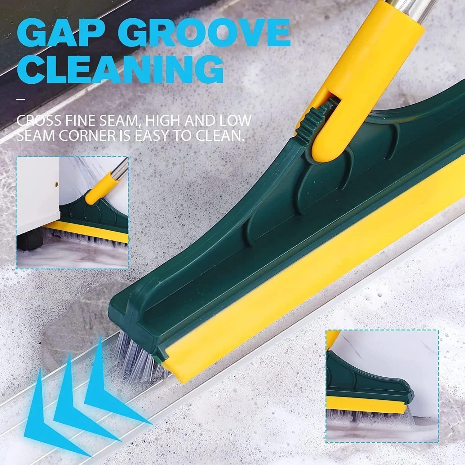 2-in-1 Bathroom Cleaning Brush with Wiper