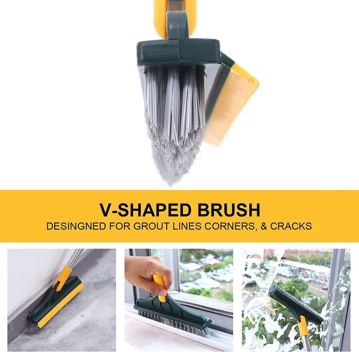 2-in-1 Bathroom Cleaning Brush + Silicone Floor Wiper – BUY 1 GET 1 FREE