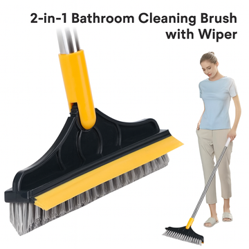 2-in-1 Bathroom Cleaning Brush with Wiper