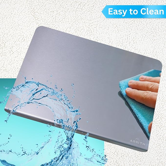 Stainless Steel Chopping Board – With Free Wooden Spatula & Rolling Pin