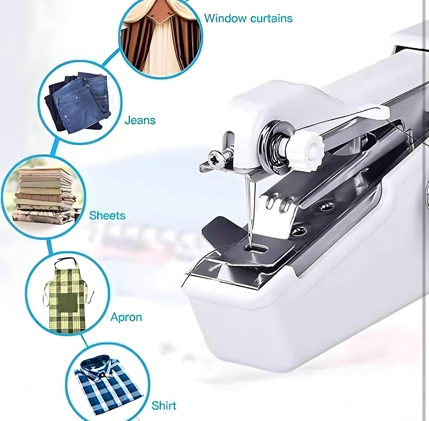 Handheld Mini Portable Hand Sewing Machine Stapler Style Silai Machine Electric Handy Stitch