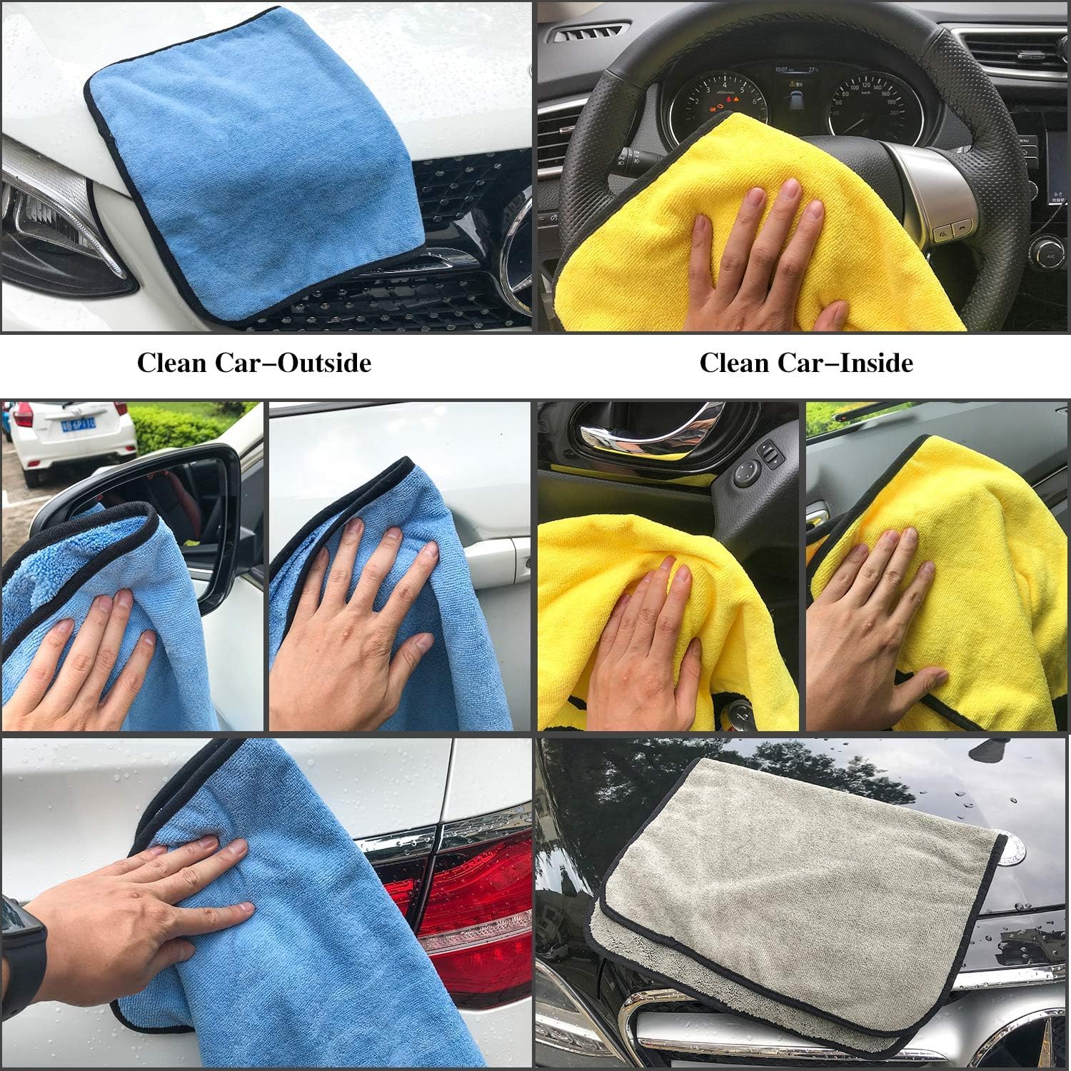 Pack of 3 Microfiber Car Duster & Complete Car Cleaning Kit