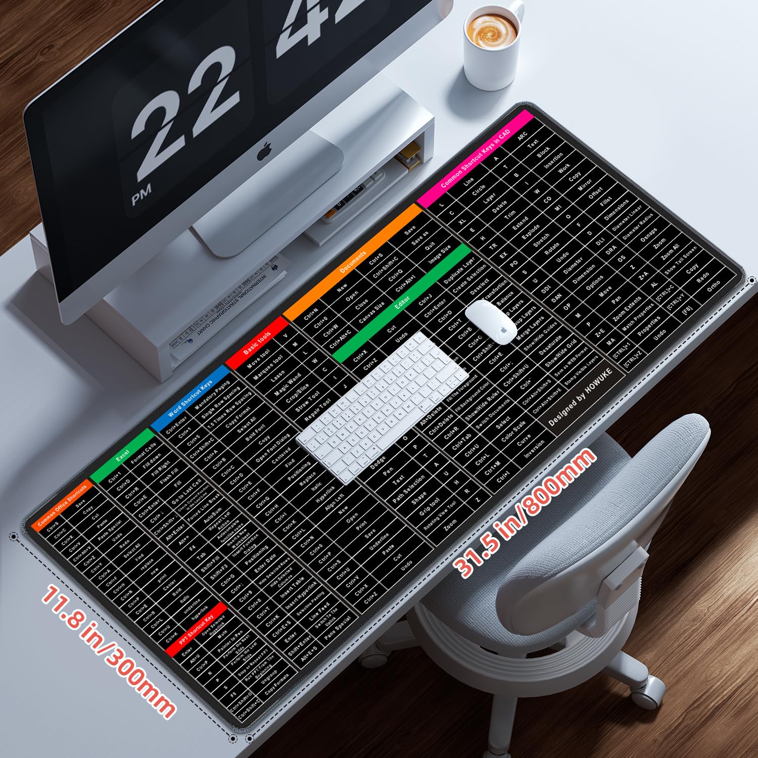 Keyboard Shortcut Mouse Pad