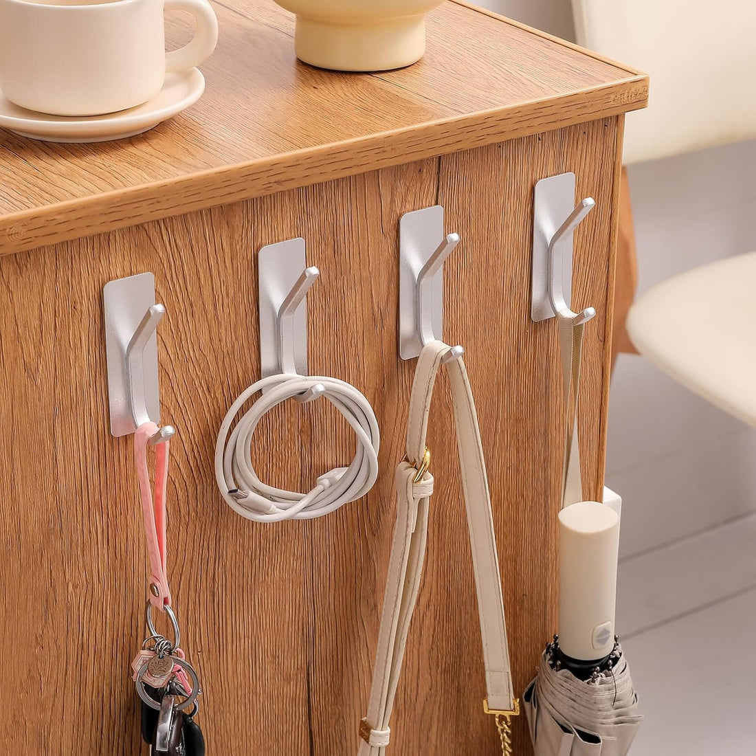 Heavy Duty Adhesive Wall Hooks – Self-Adhesive, Waterproof & Rustproof | Set of 10